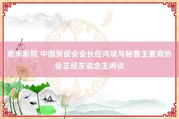 奇米影院 中国贸促会会长任鸿斌与秘鲁主要商协会正经东说念主闲谈